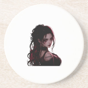Posavasos GIDAGI Fitness Oscura Chica Anime Coaster- Hallowe