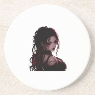 Posavasos GIDAGI Fitness Oscura Chica Anime Coaster- Hallowe