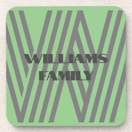 POSAVASOS GIFT FAMILIAR MINT GREEN GRY MONOGRAM