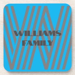 POSAVASOS GIFT FAMILIAR MINT GREEN GRY MONOGRAM COASTER