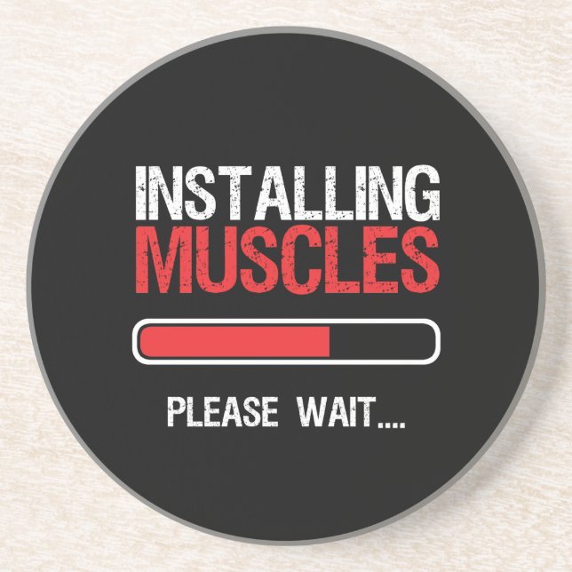 Posavasos Gimnasio Fitness Body Builder Instalación Músculo (Frente)