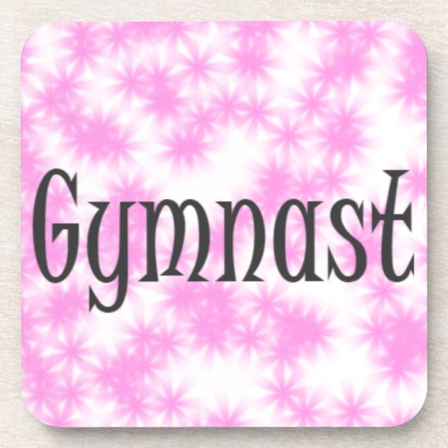 Posavasos Gimnasta Rosa y Blanco (Frente)