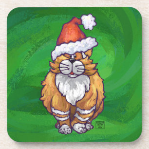 Posavasos Ginger Cat Navidades En Verde