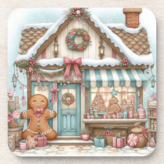 Posavasos Gingerbread Bakery House Shop beverage coaster