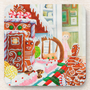 Posavasos GINGERBREAD SORPRENDE Duros Ataques Plásticos