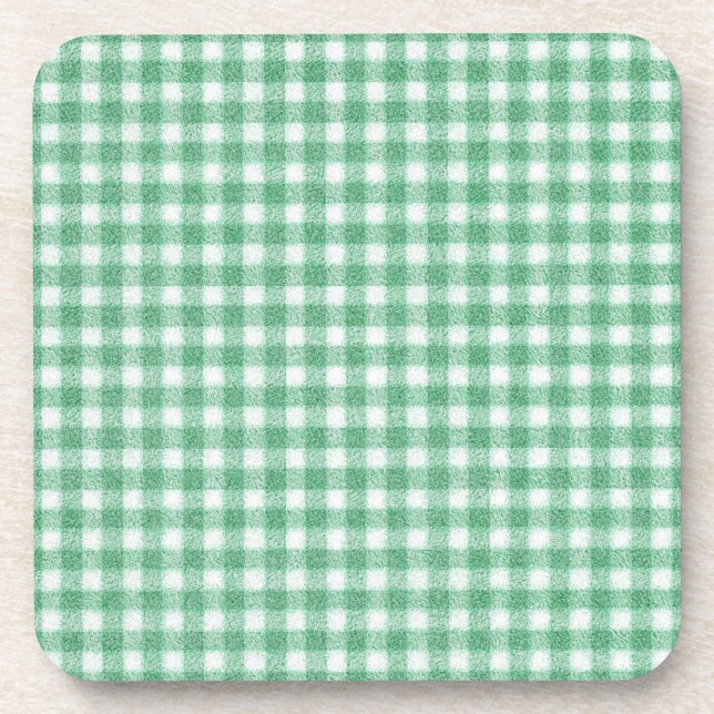 Posavasos Gingham Verde Menta  (Frente)