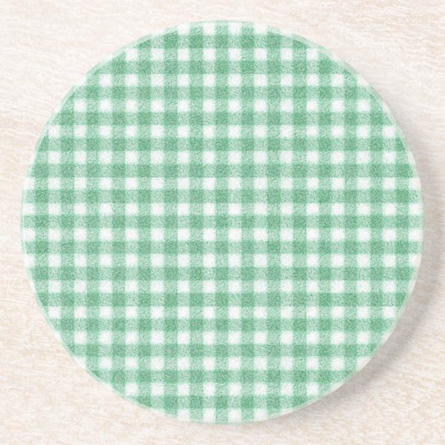 Posavasos Gingham Verde Menta  (Frente)