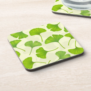 Posavasos Ginkgo pattern on off white