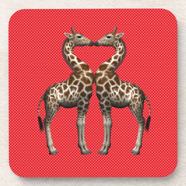 Posavasos Girafas enamoradas (Frente)