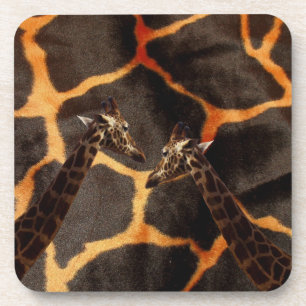 Posavasos "Girafas exóticas: Sobre un lienzo con motivos de 