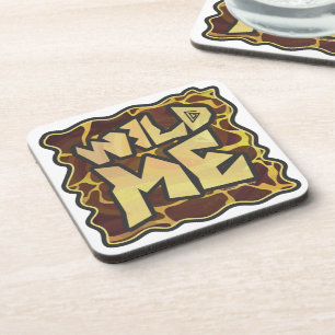 Posavasos Giraffe Brown and Yellow Print