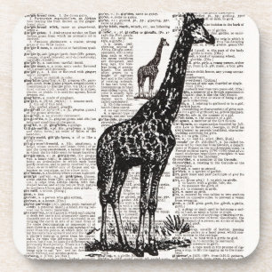 Posavasos Giraffe Dictionary Art