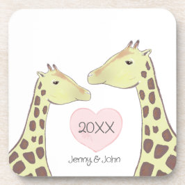 Posavasos Giraffe Pareja Compromiso/ Boda