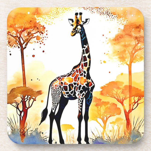 Posavasos Giraffe Savannah Art (Frente)