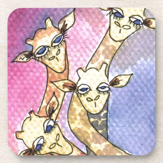 Posavasos Giraffe Wtercolor Funny Animal (Frente)