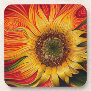 Posavasos Girasol abstracto
