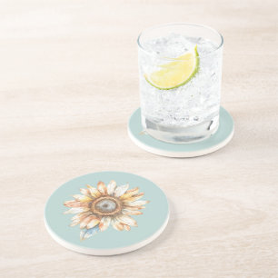 Posavasos Girasol Azul Blanco Amarillo