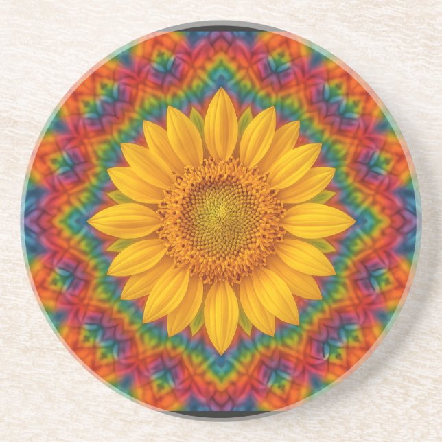 Posavasos Girasol Caleidoscopio (Frente)