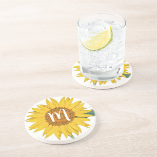 Posavasos Girasol con monograma