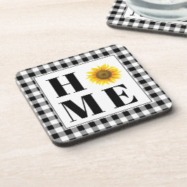 Posavasos Girasol de cuadros de Búfalo "Hogar"