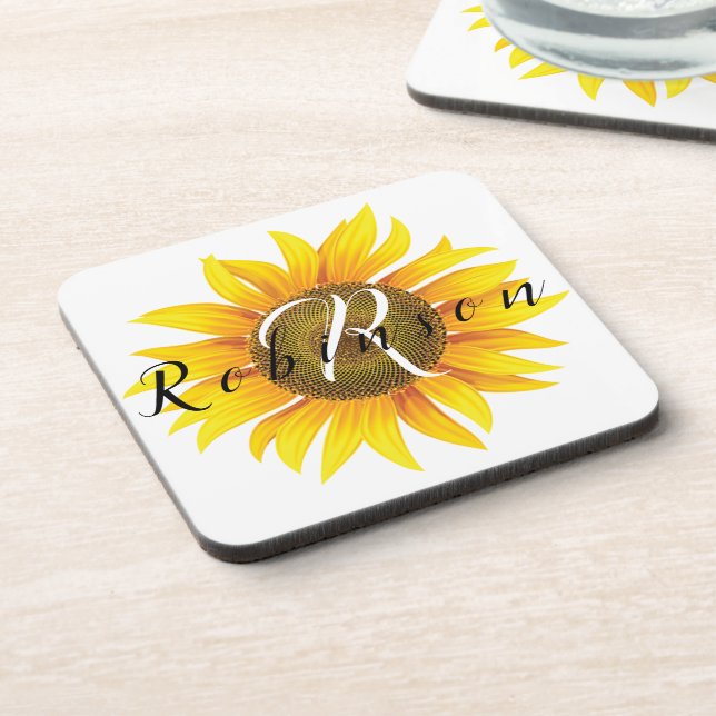 Posavasos Girasol personalizado (Lado Izquierdo)