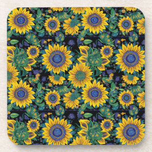 Posavasos Girasoles Petrikivka arte popular ucraniano 