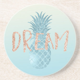 Posavasos Girly Aqua Glam Tropical Pineapple Pink Dream