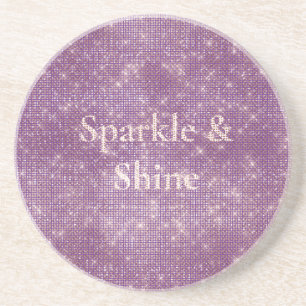 Posavasos Girly Purple Glitzy Sparkle