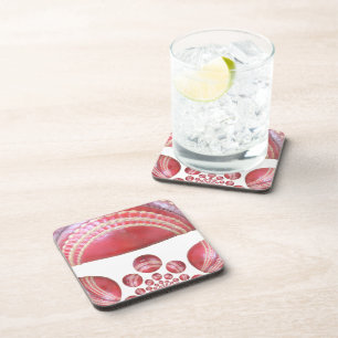 Posavasos Giro en Crimson - Un hermoso Arti de pelota de crí