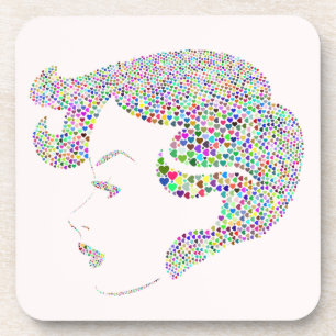 Posavasos Glam chica con corazones
