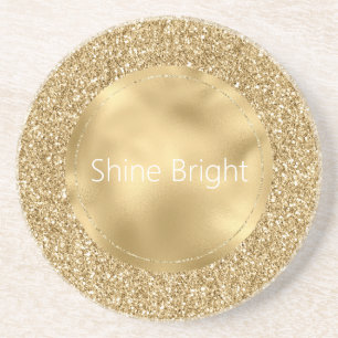 Posavasos Glam Gold Glitzy Purpurina