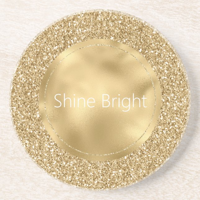 Posavasos Glam Gold Glitzy Purpurina (Frente)