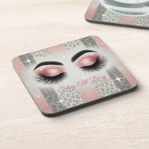 Posavasos Glam Pink Purpurina Eyelashashches