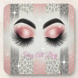 Posavasos Glam Pink Purpurina Eyelashashches