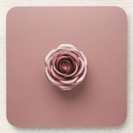 Posavasos Glam Pink Rose Coaster Set