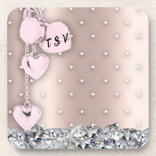Posavasos Glam Purpurina Pink Sparkle