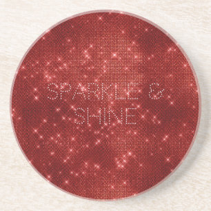 Posavasos Glam Sparkle, Moda roja glitzy