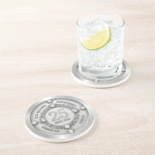 Posavasos Glamoroso 25° Aniversario Boda