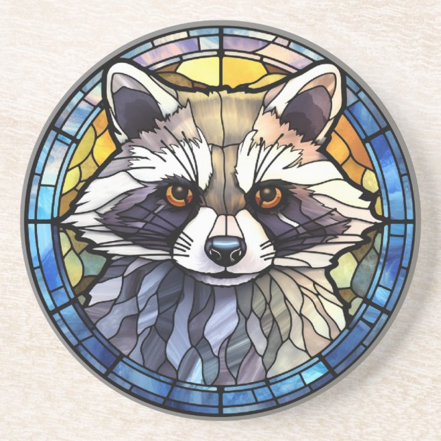 Posavasos Glass Frisky Raccoon dulce (Frente)
