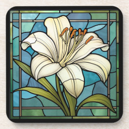 Posavasos Glass White Lily Staines
