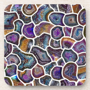 Posavasos Glittering Geode Mosaic