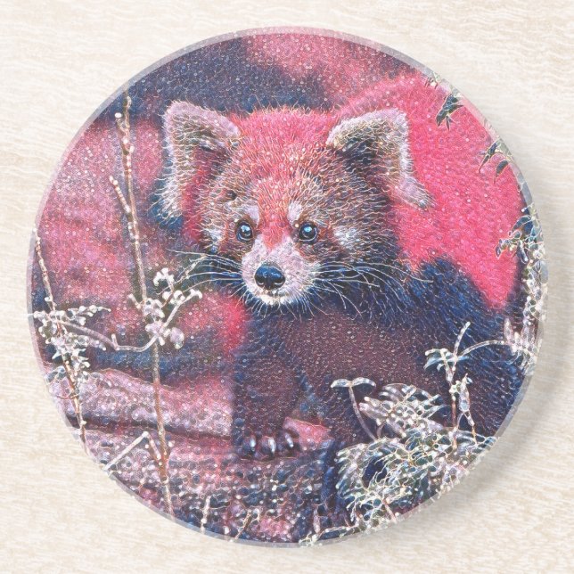 Posavasos GlitzyAnimal_RedPanda_005 (Frente)