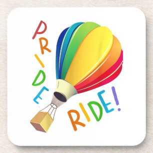 Posavasos Globo aerostático divertido del Orgullo Gay Arcoír
