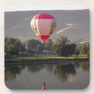Posavasos Globo aerostático sobre el río Yakima