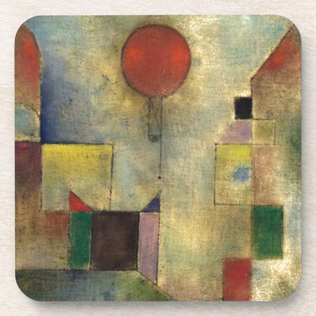 Posavasos Globo rojo Paul Klee (Frente)