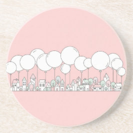Posavasos Globos por la ciudad de Natasha Us
