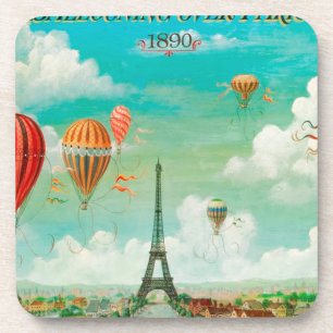 Posavasos Globos vintage de PixDezines/eiffel/parís