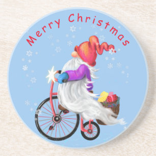 Posavasos Gnome de regalos de montaña de los navidades con b