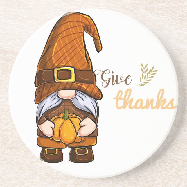 Posavasos Gnomes macho dar las gracias (Frente)