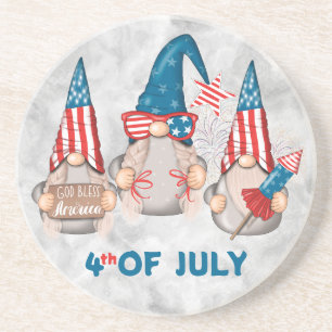 Posavasos Gnomes Patrióticos Estadounidenses 4 De Julio